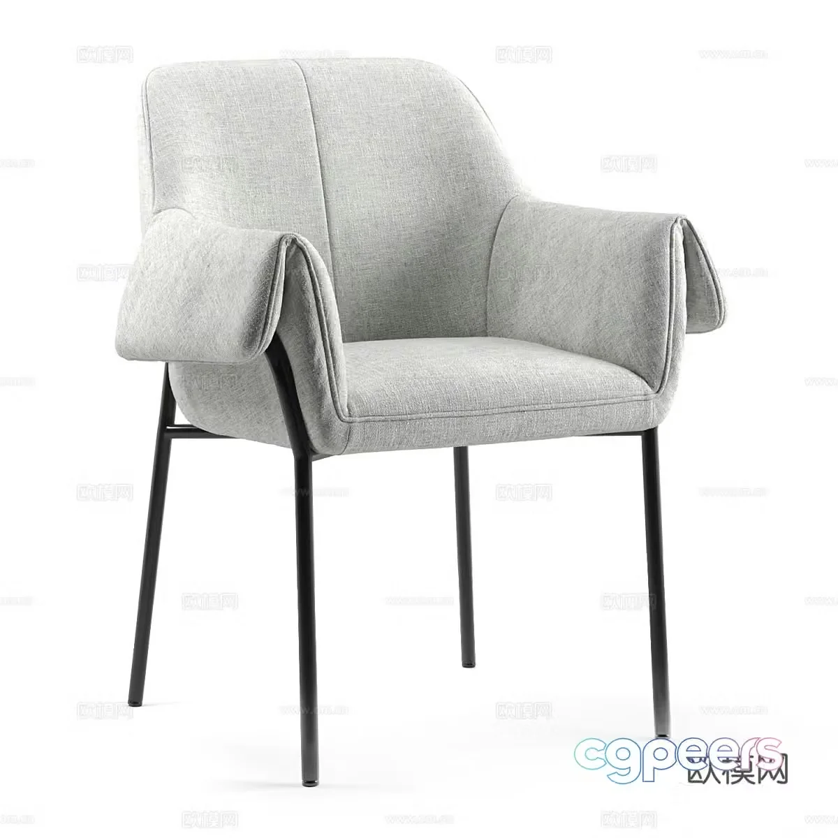 Modern Cruz chair 3d model