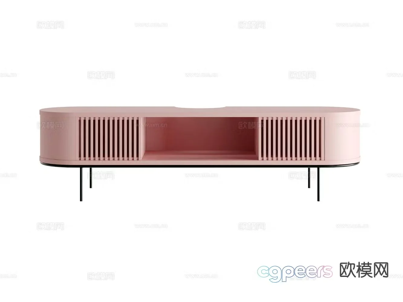 Cream style TV cabinet 3d model