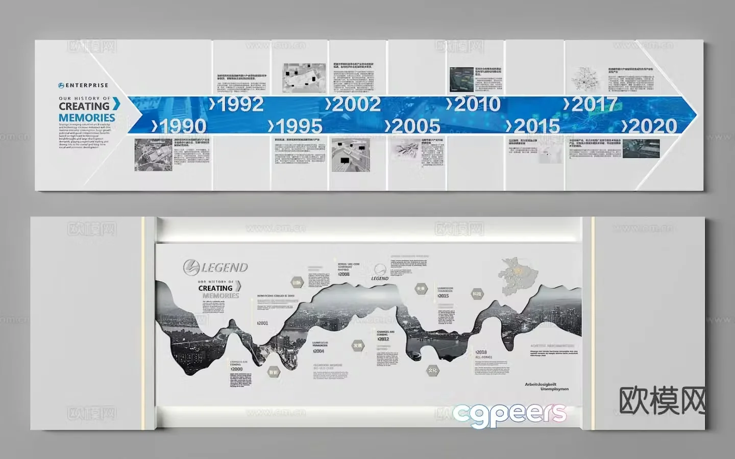 Corporate wall Image wall Cultural wall 3d model