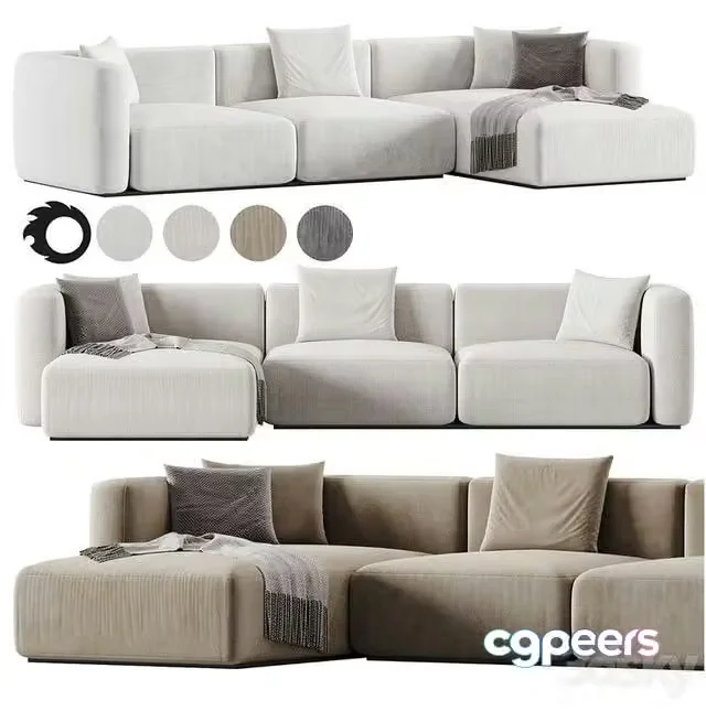 3ds Max Free – Shanghai Sofa 1 By Poliform