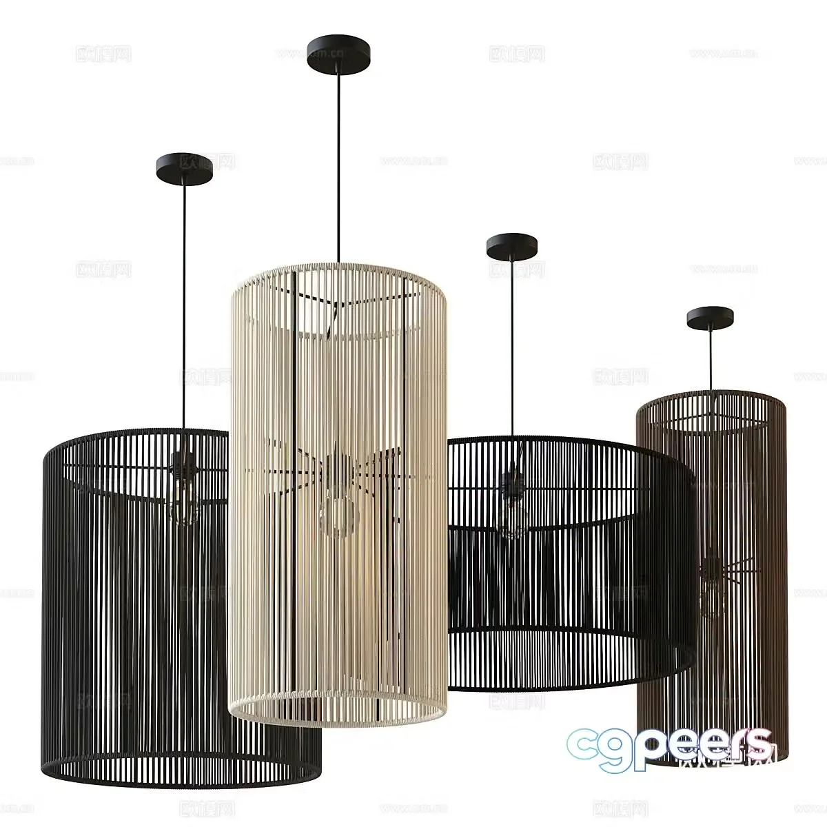 EDL Scandinavian chandelier 3d model