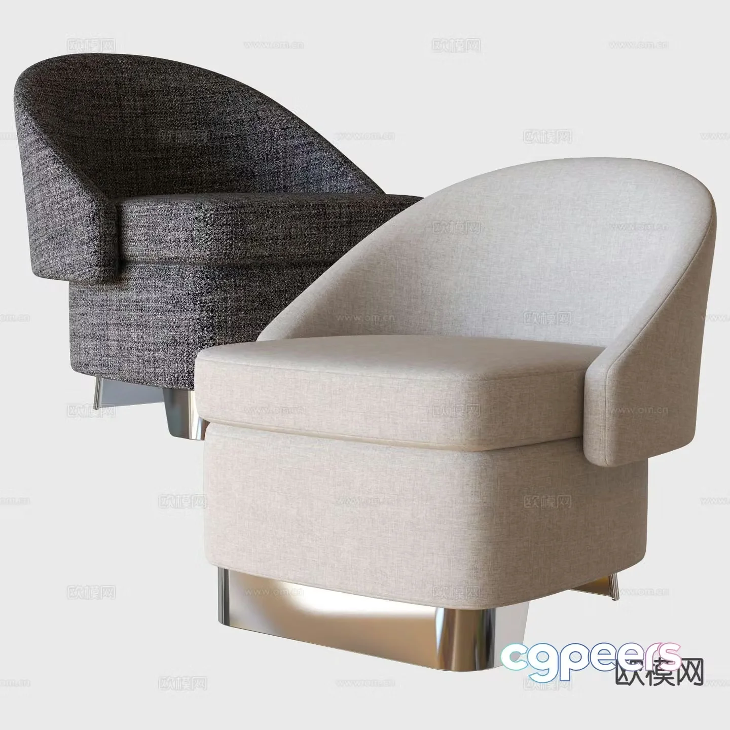 Modern single sofa leisure sofa 3d model