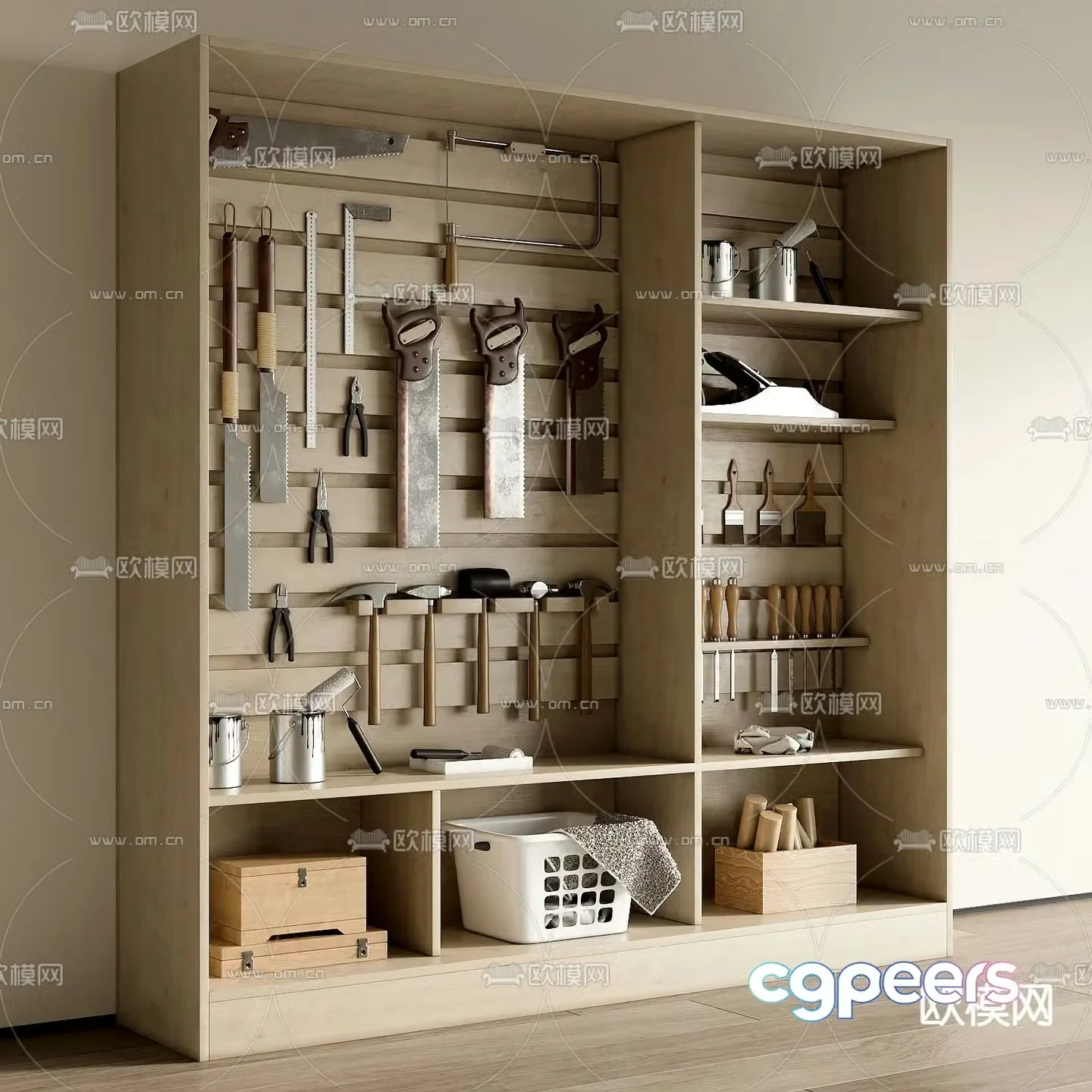 Modern tool cabinet 3d model