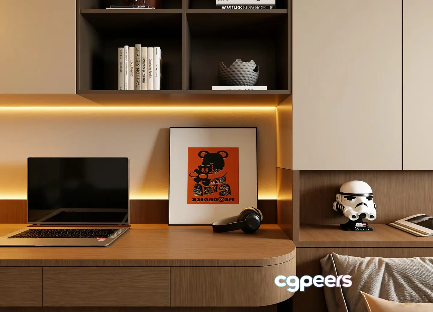 Modern Home Office 3D Model – 6597 – VRAY Render