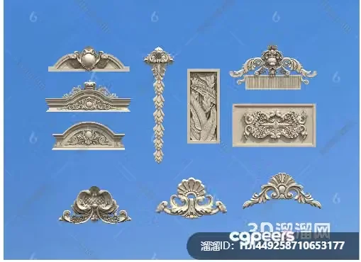 Examples Of Decorative Architectural Elements 3D Model – 4791 – VRAY Render