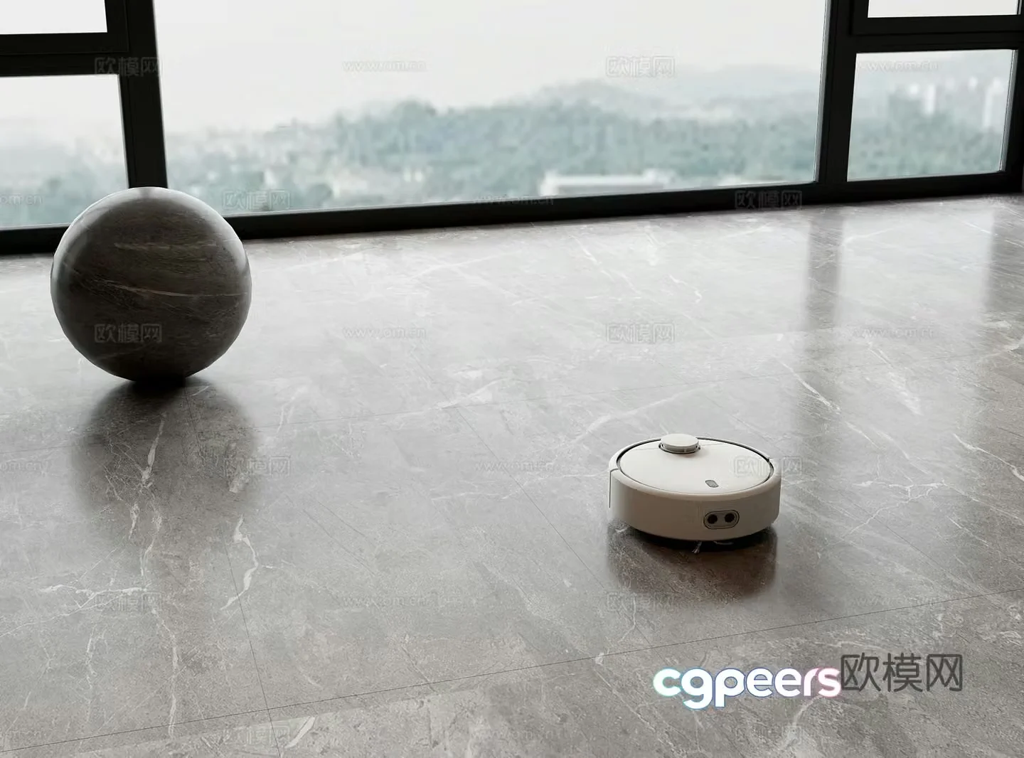 Modern floor tiles 3d model