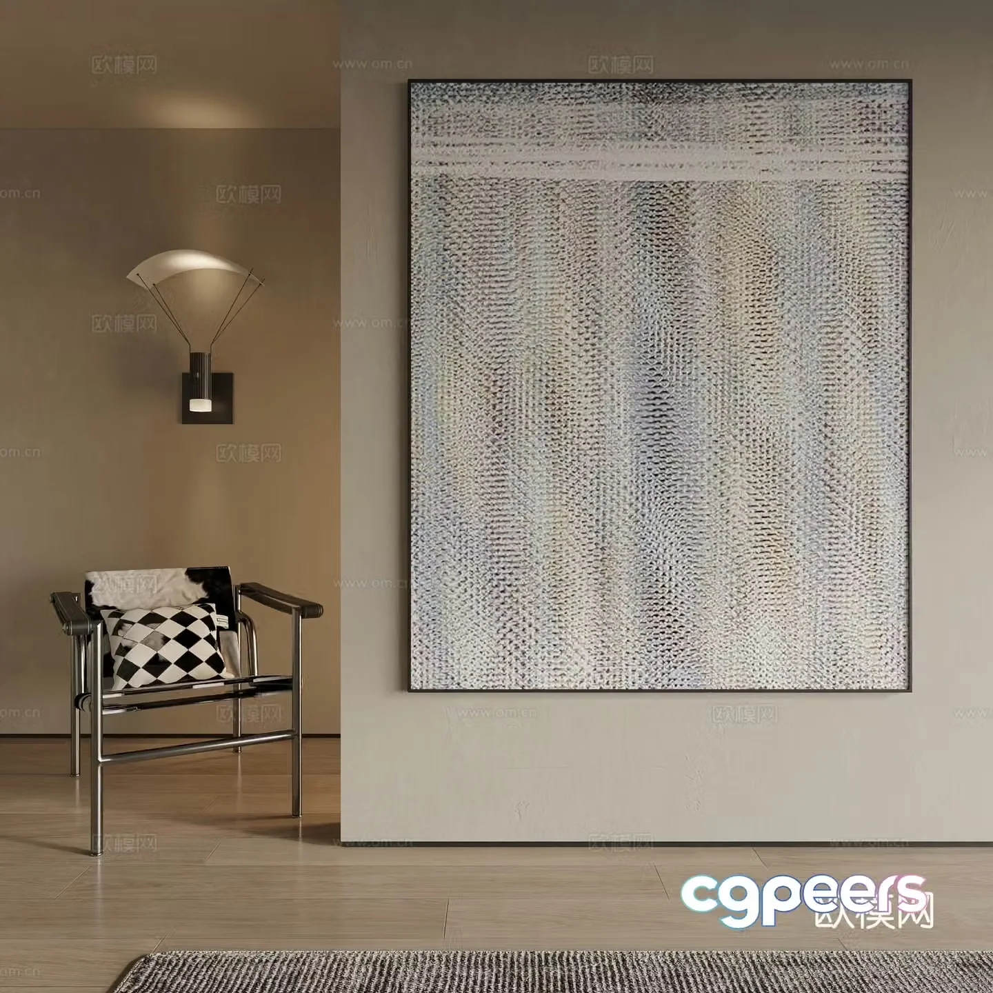 Modern decorative painting 3d model