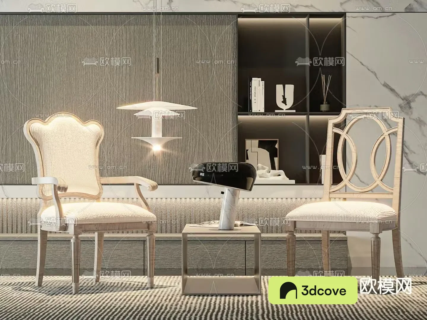 Simple European chair leisure chair table