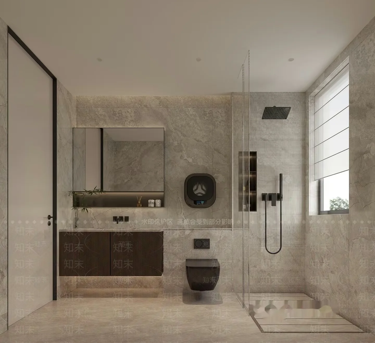 Modern Bathroom Design 3D Model – 452 – VRAY Render