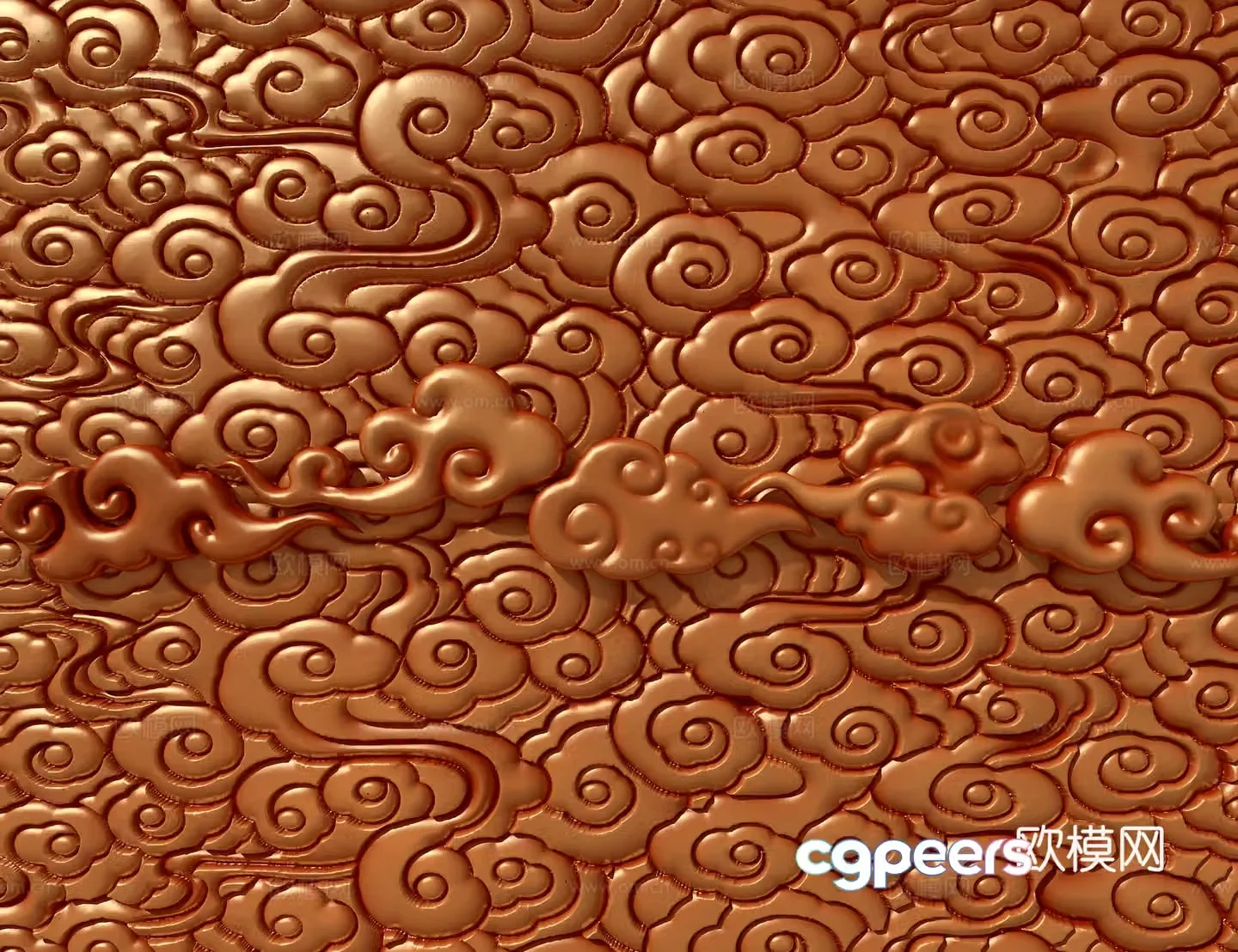 Cloud pattern relief 3d model