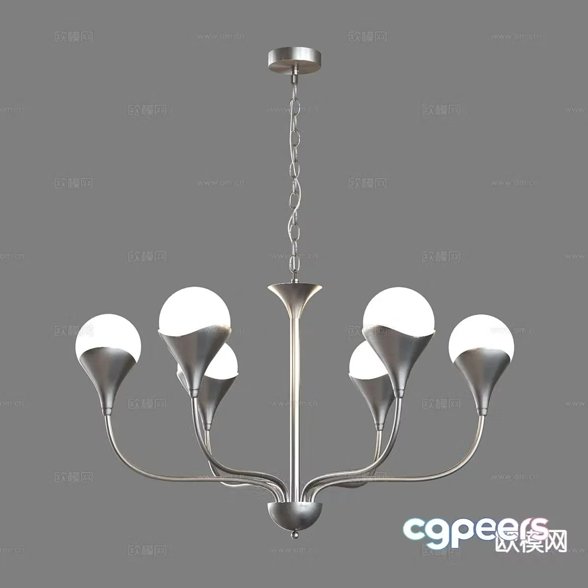 Modern minimalist chandelier dining room chandelier living room chandelier 3d model