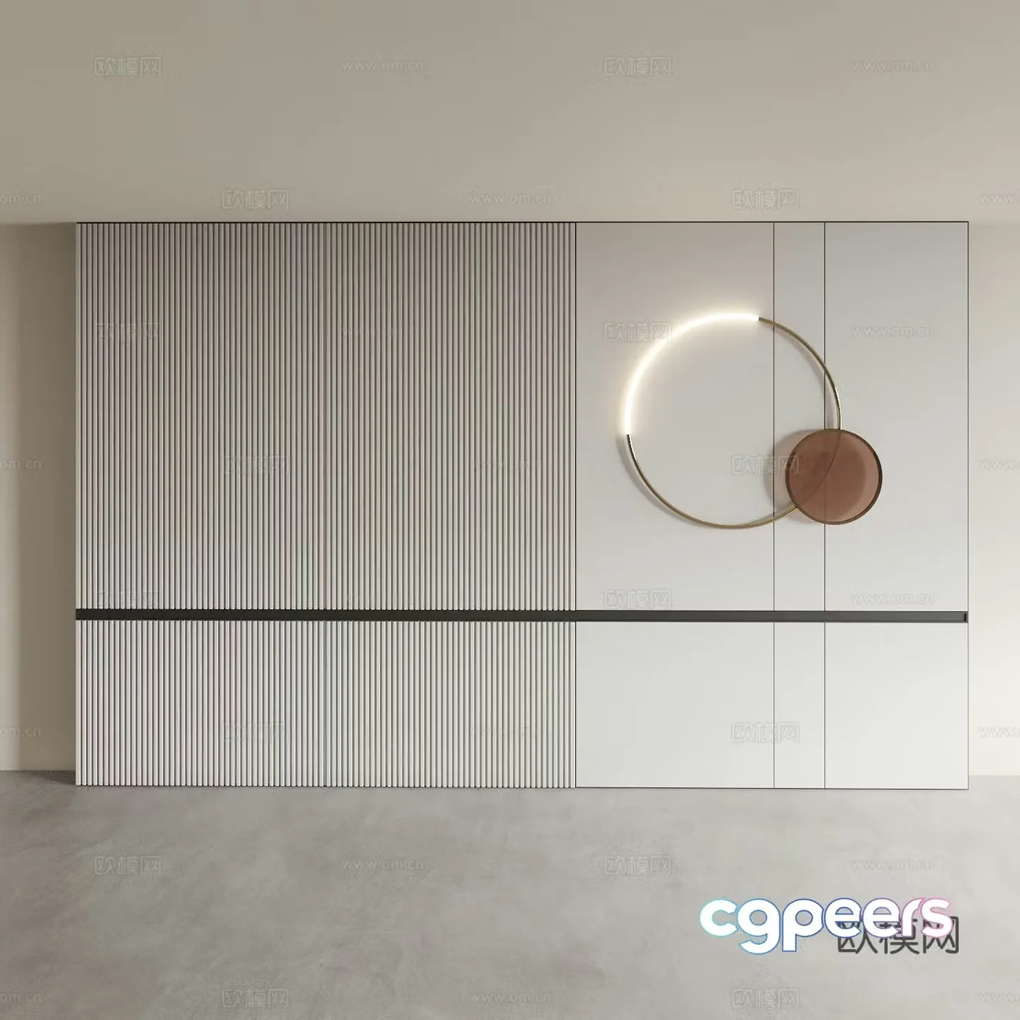 Modern bedside background wall sofa background wall 3d model
