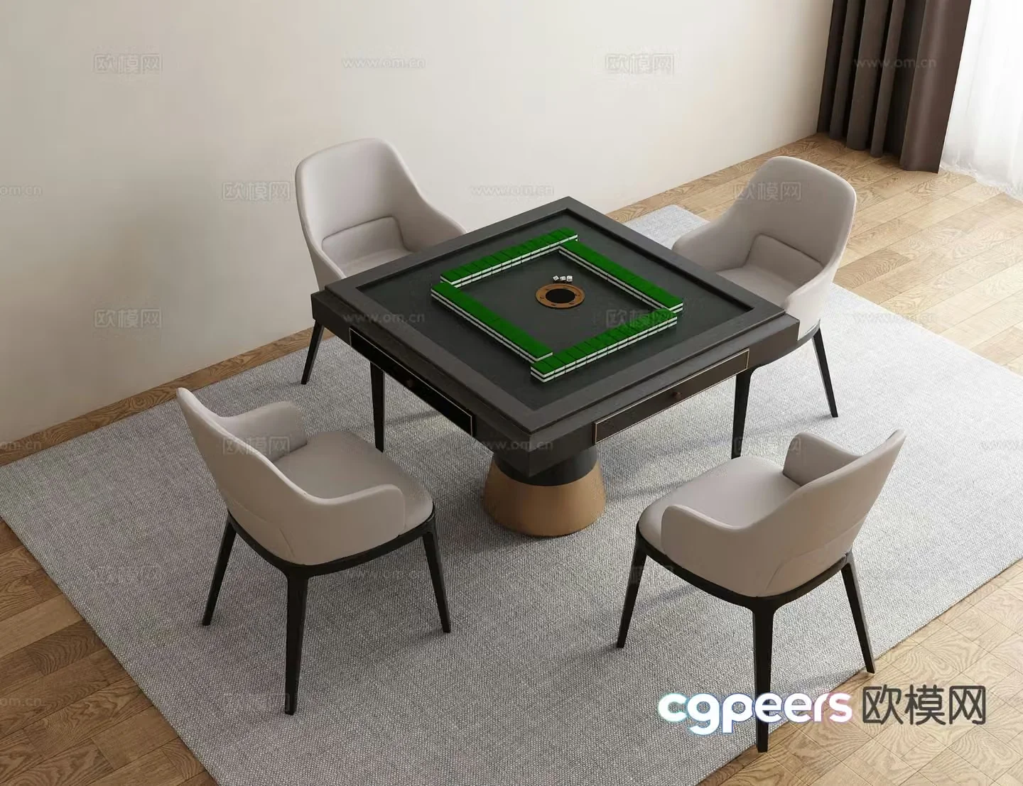 Mahjong table entertainment table automatic mahjong table 3d model