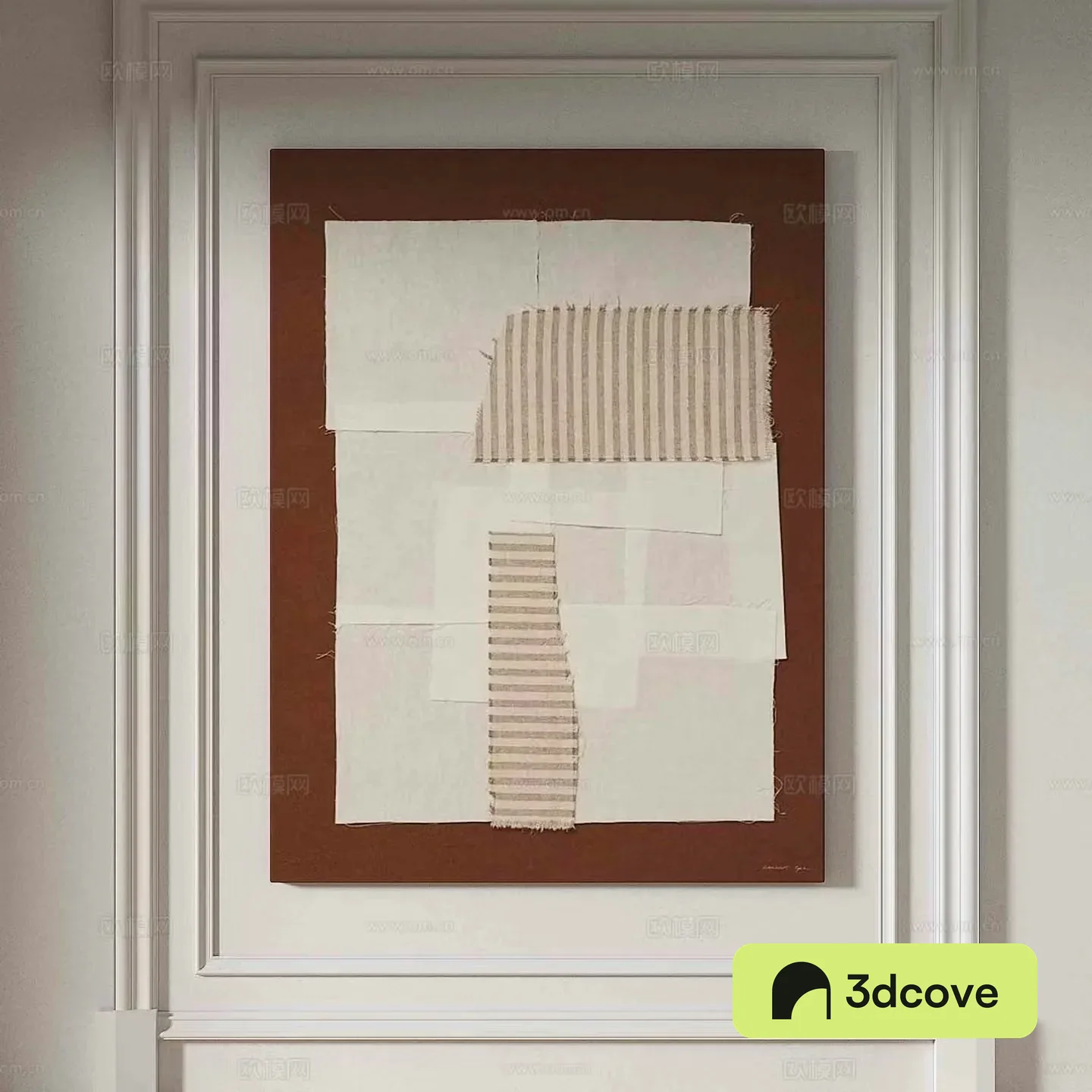 Wabi-sabi texture painting decorative painting 3d model