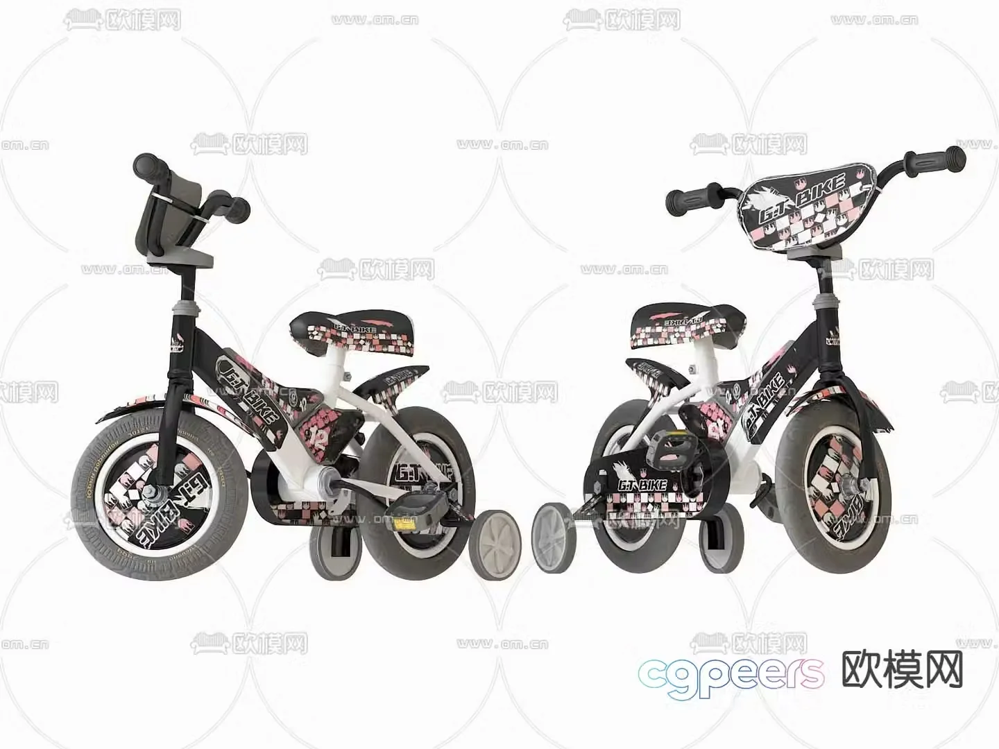 Modern children’s bicycle 3d model