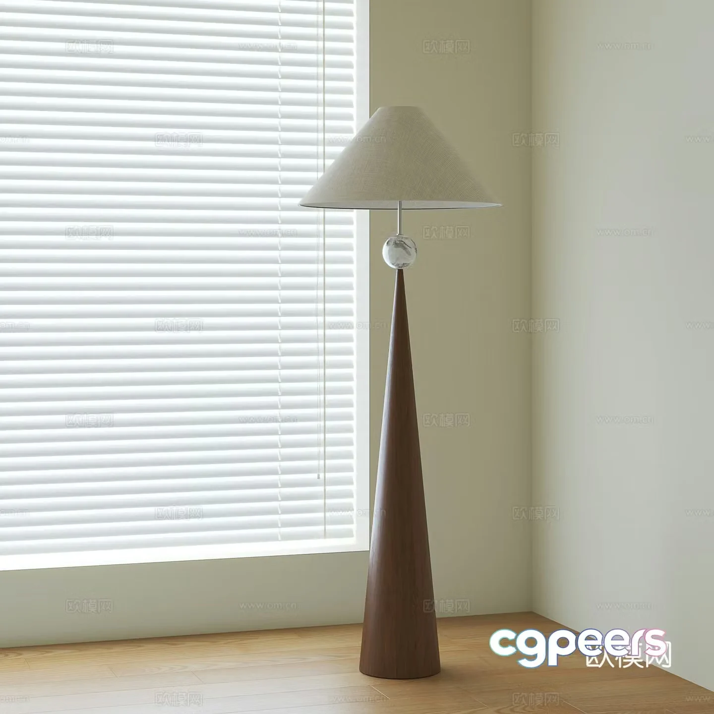 Modern medieval floor lamp 3d model