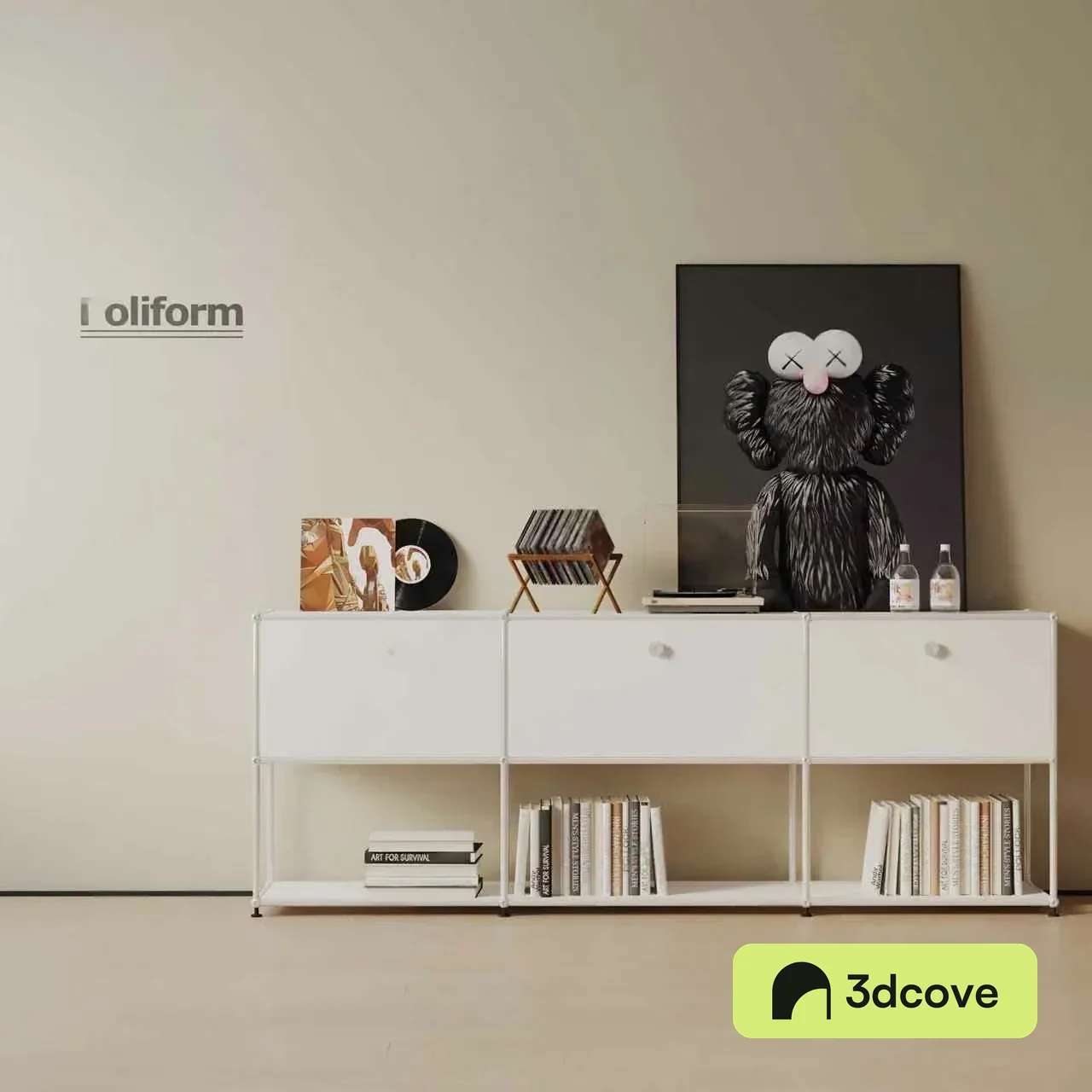 Minimalist White Shelving Unit