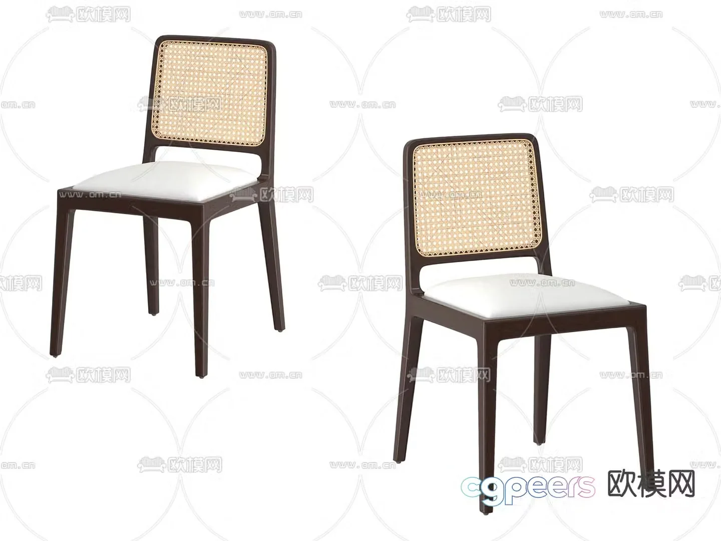 Nordic leisure chair 3d model
