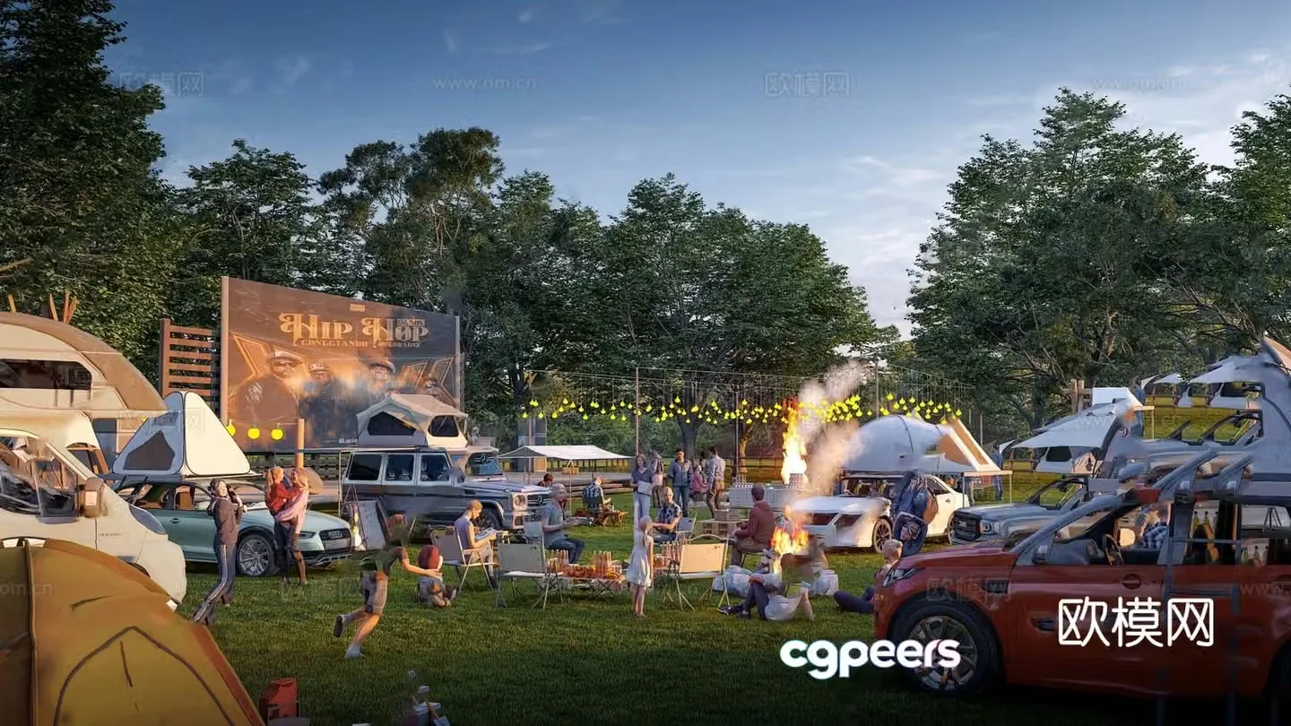 Camping base 3d model