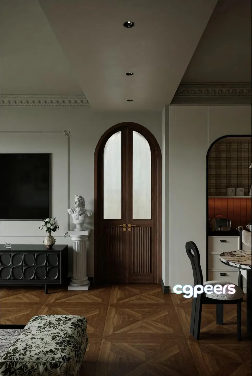 Modern Living Room 3D Model – 5218 – VRAY Render