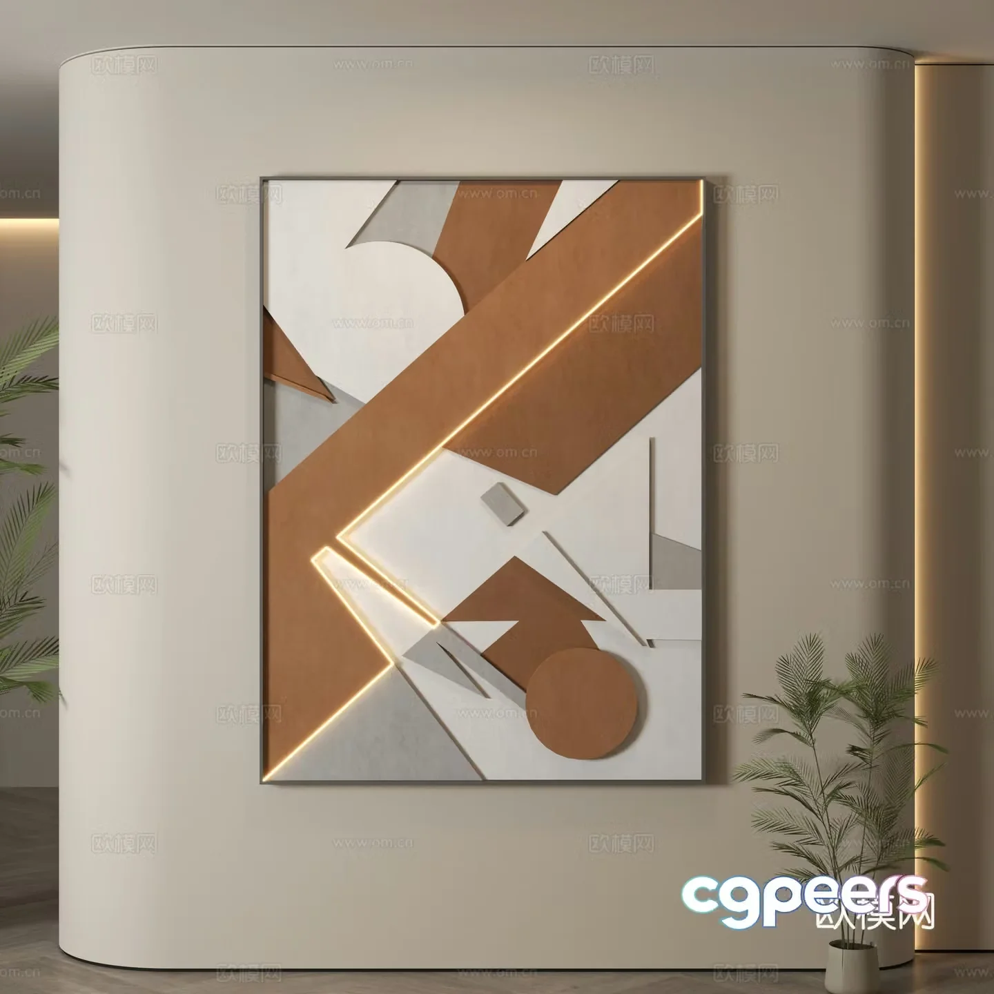 Modern decorative paintings Decorative paintings Modern hanging paintings Hanging paintings Simple hanging paintings 3D model