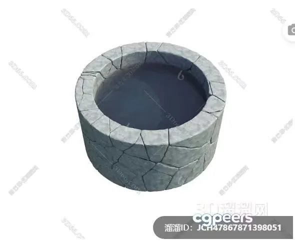 A 3D Model Of A Well 3D Model – 330 – VRAY Render