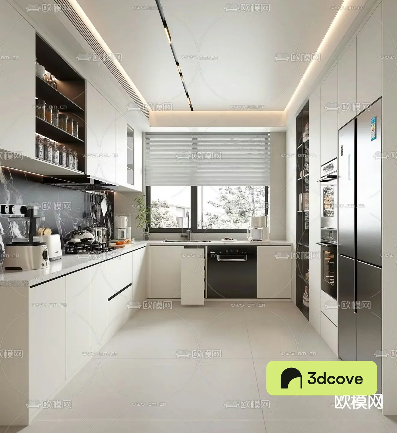 Minimalist kitchen cabinet