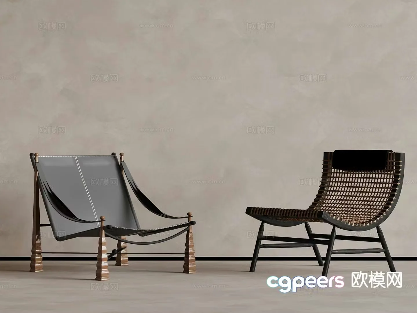 Medieval style leisure chair lazy chair 3d model
