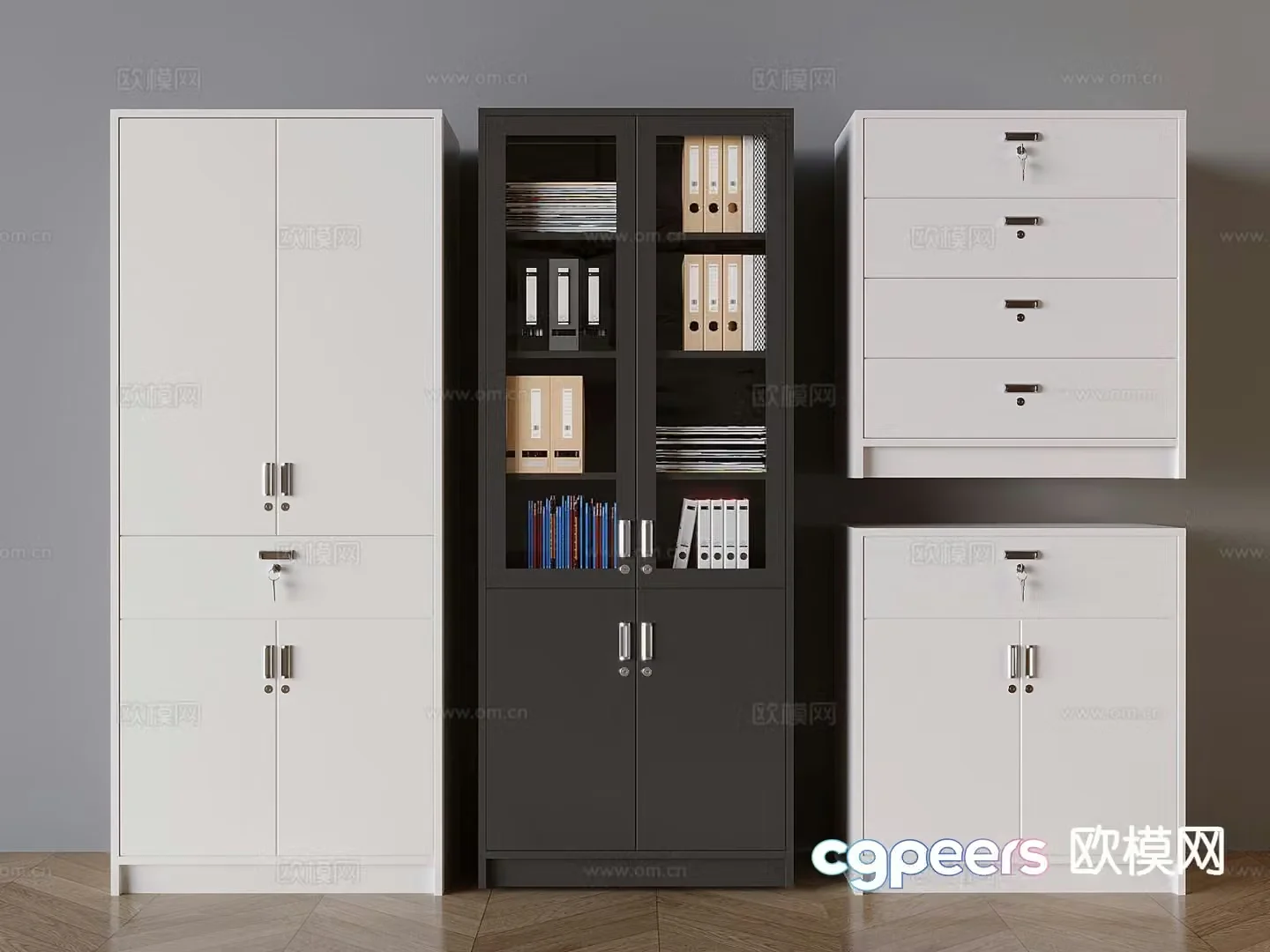Modern filing cabinet filing cabinet information cabinet 3d model
