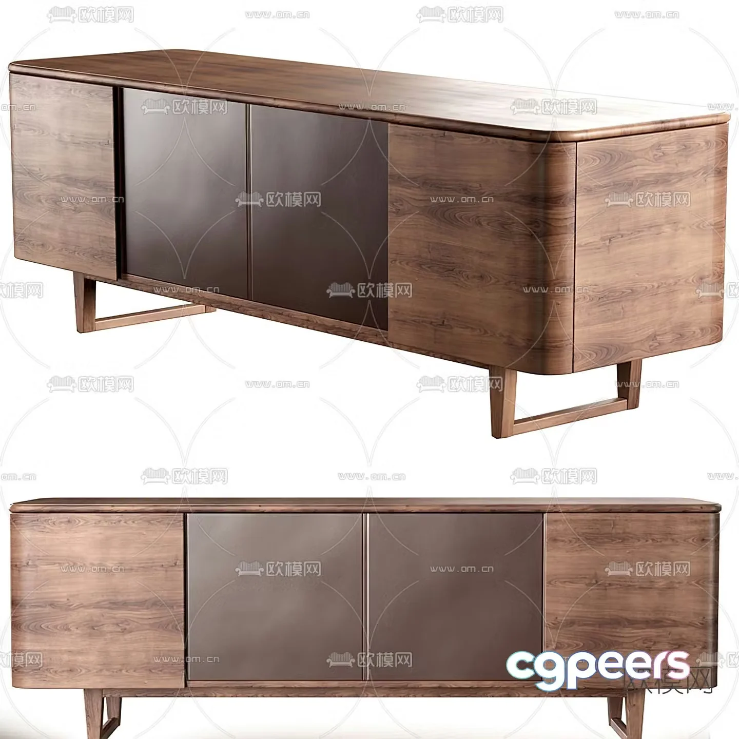 Giorgetti modern tv cabinet 3d model