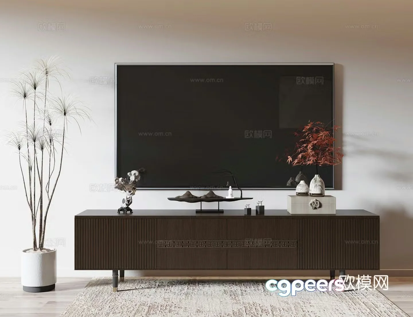 New Chinese TV cabinet 3D model