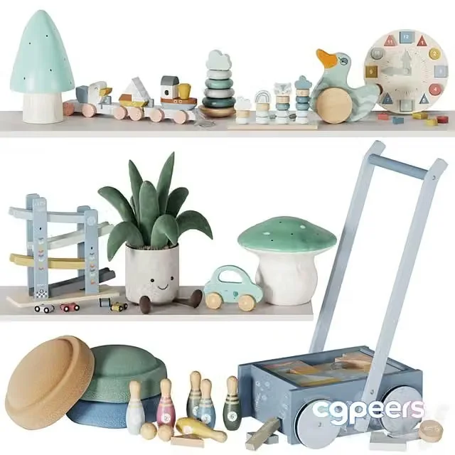 3ds Max Free – CHILDREN DECOR SET 08