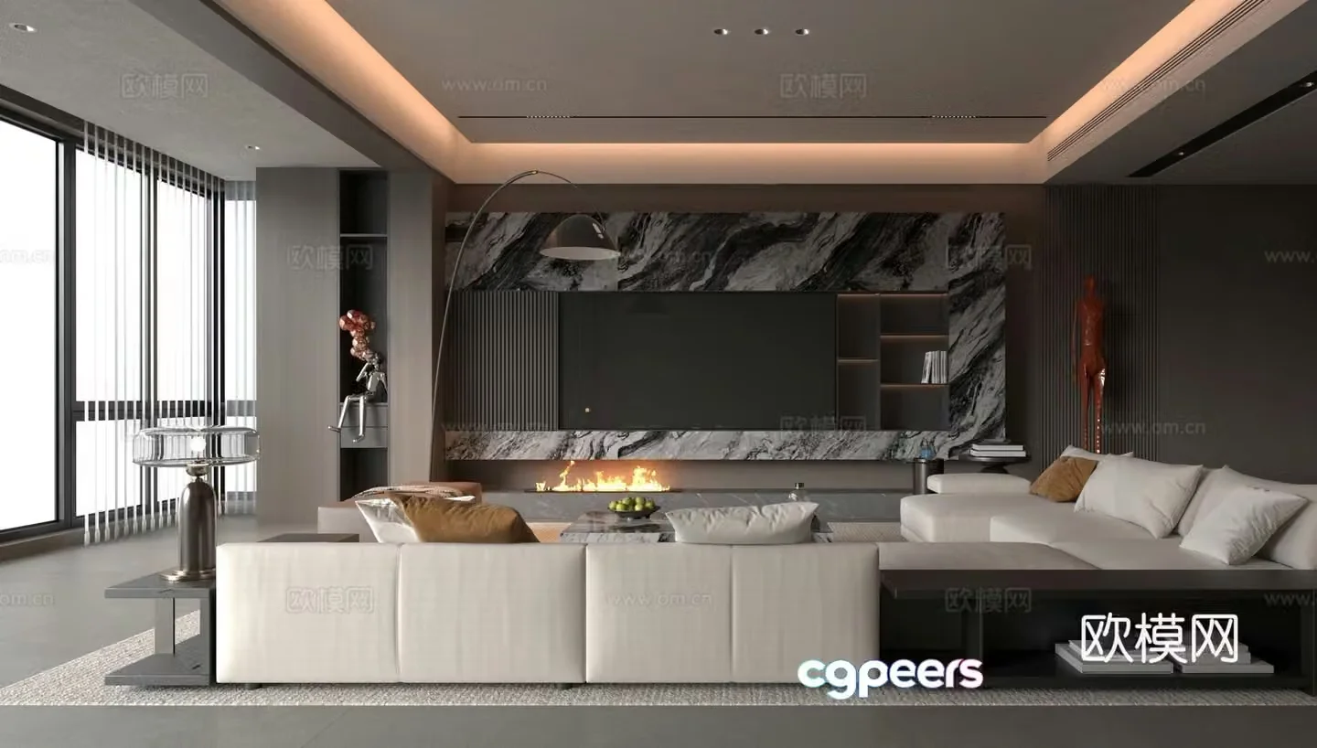 Italian living room 3d model