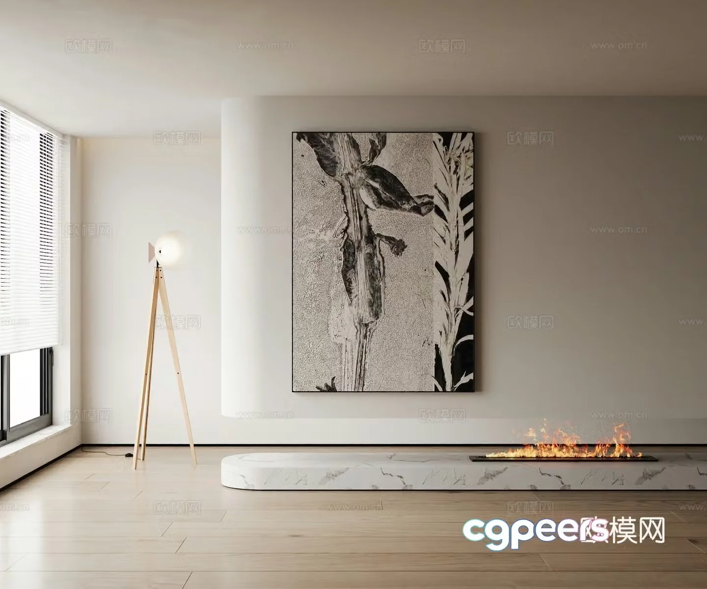 Modern decorative painting 3d model