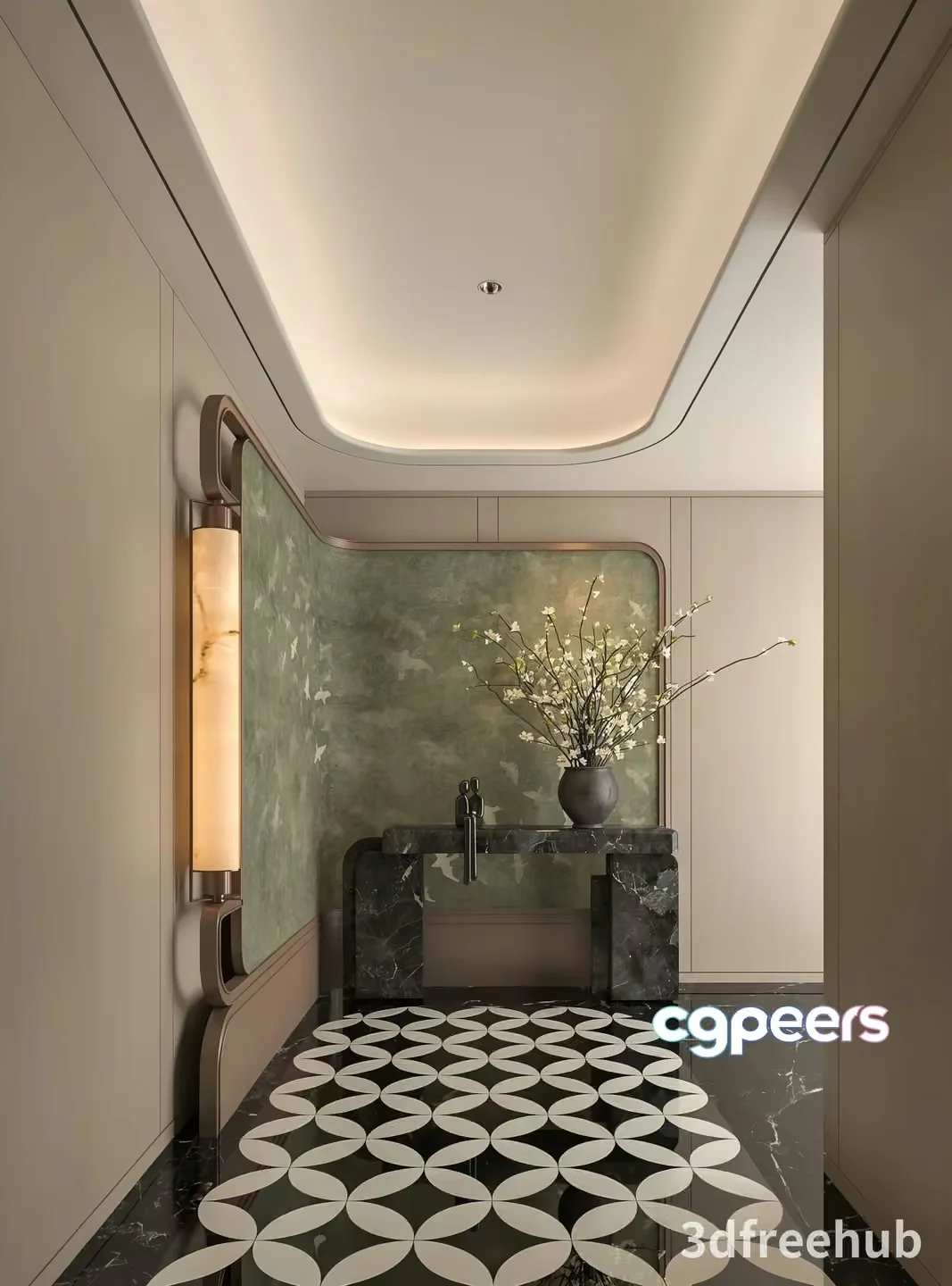 Modern Bathroom Interior 3D Model – 20924 – VRAY Render