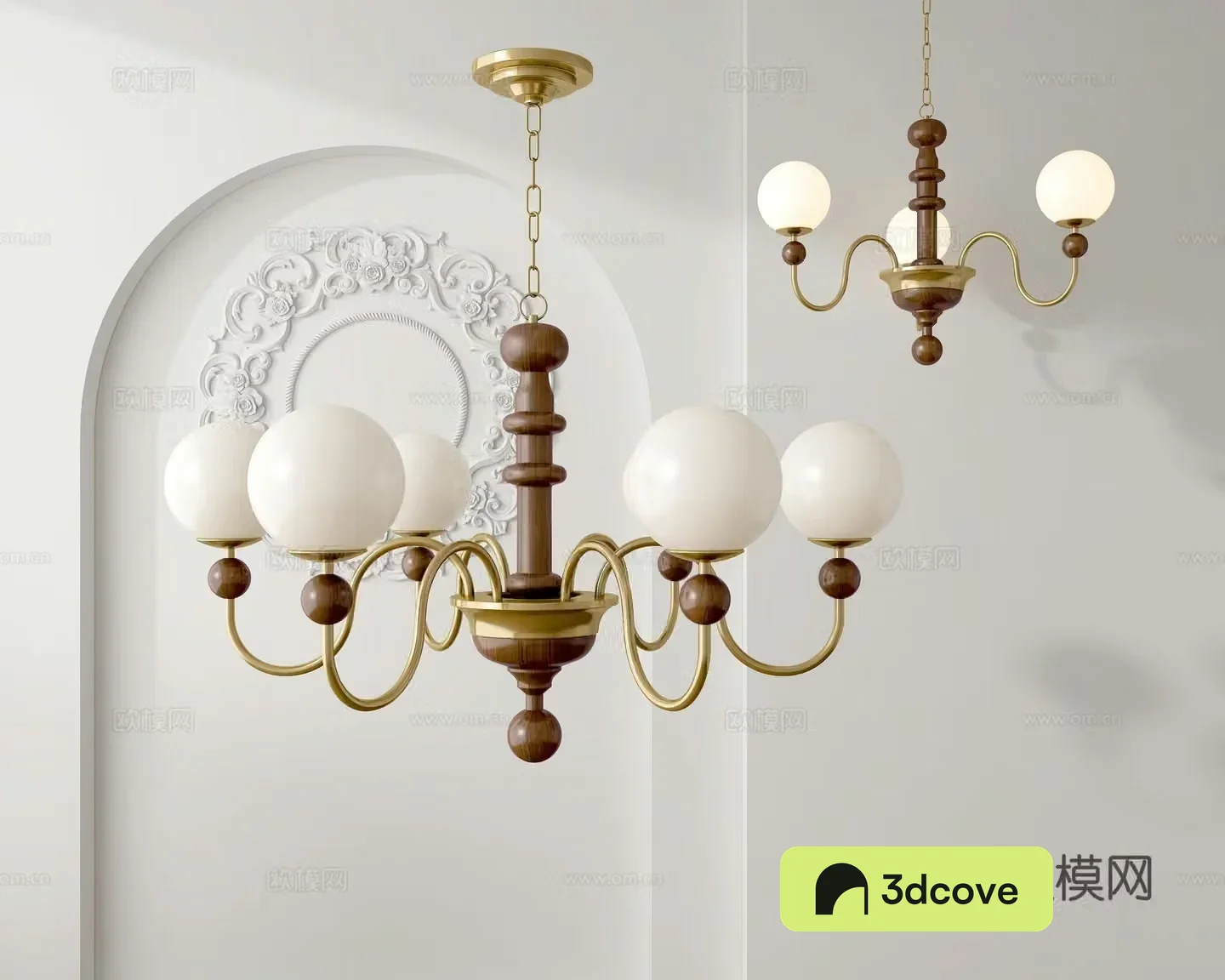 American retro chandelier multi-head chandelier main chandelier