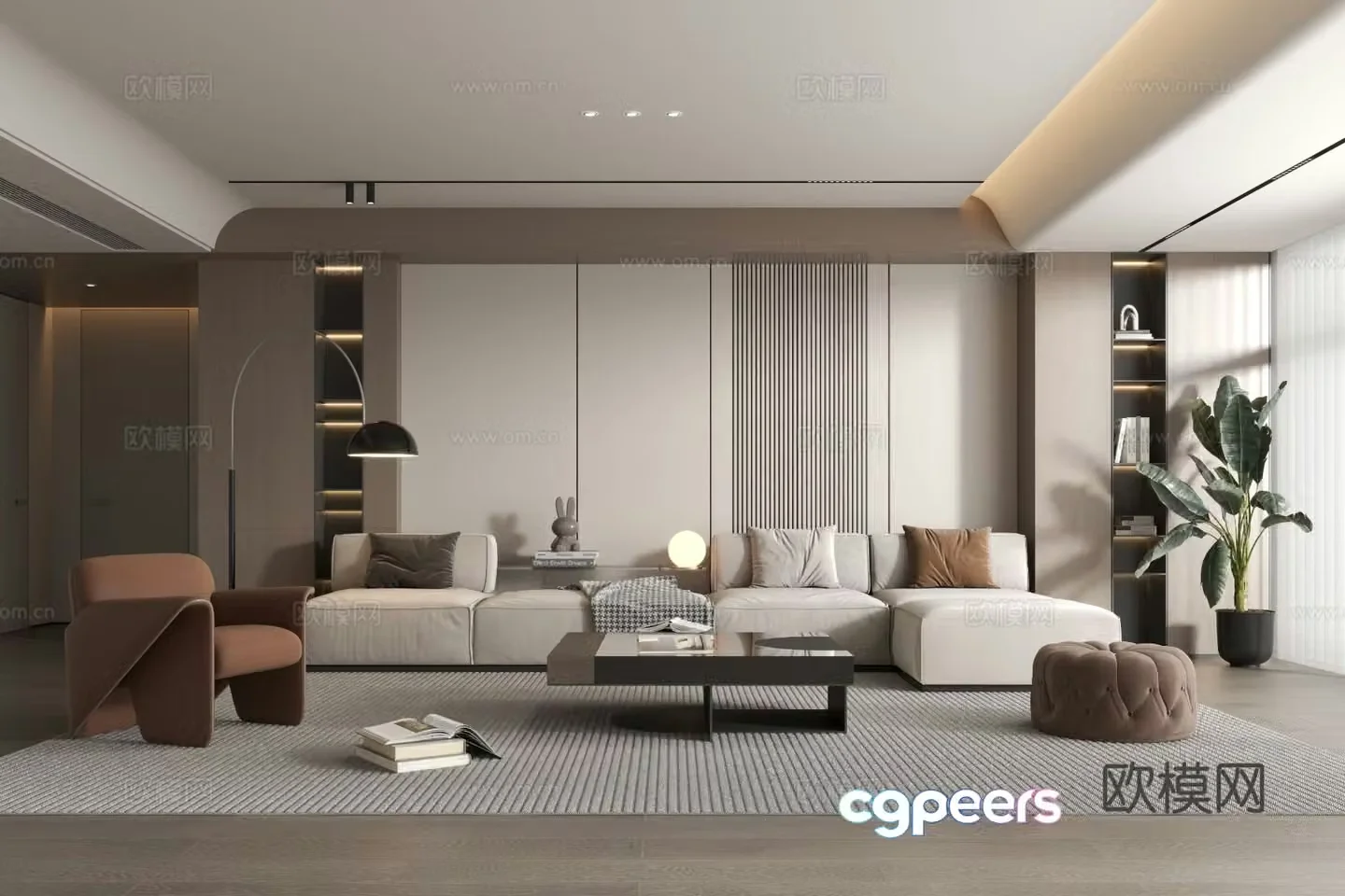 Modern living room 3d model