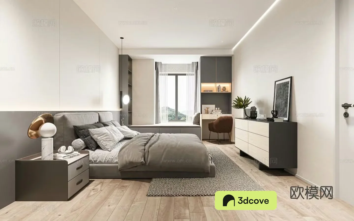 Modern minimalist bedroom master bedroom