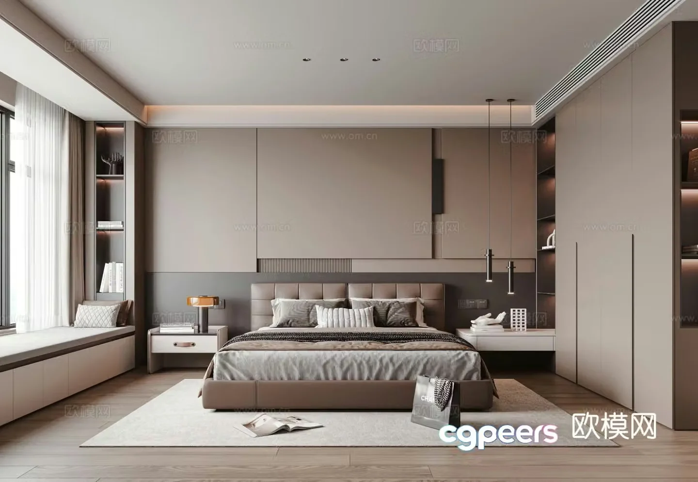 Italian bedroom master bedroom 3d model