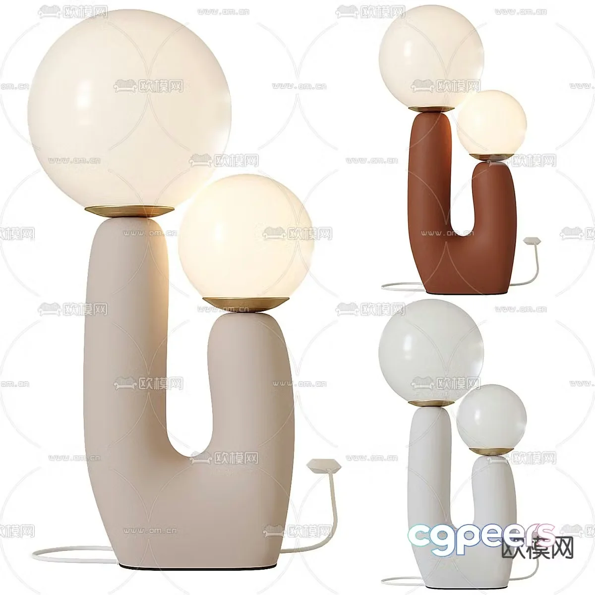 Spherical desk lamp 3d model