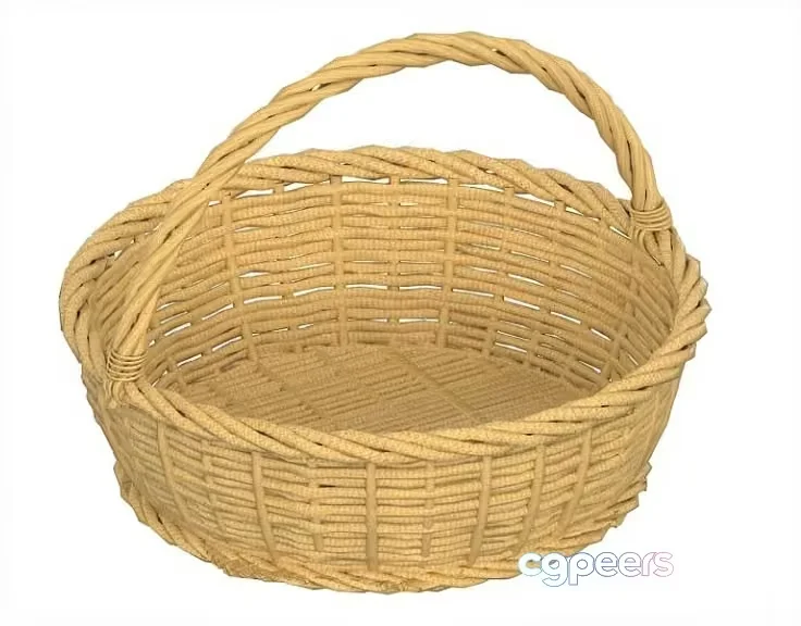 A Woven Basket 3D Model – 6213 – VRAY Render