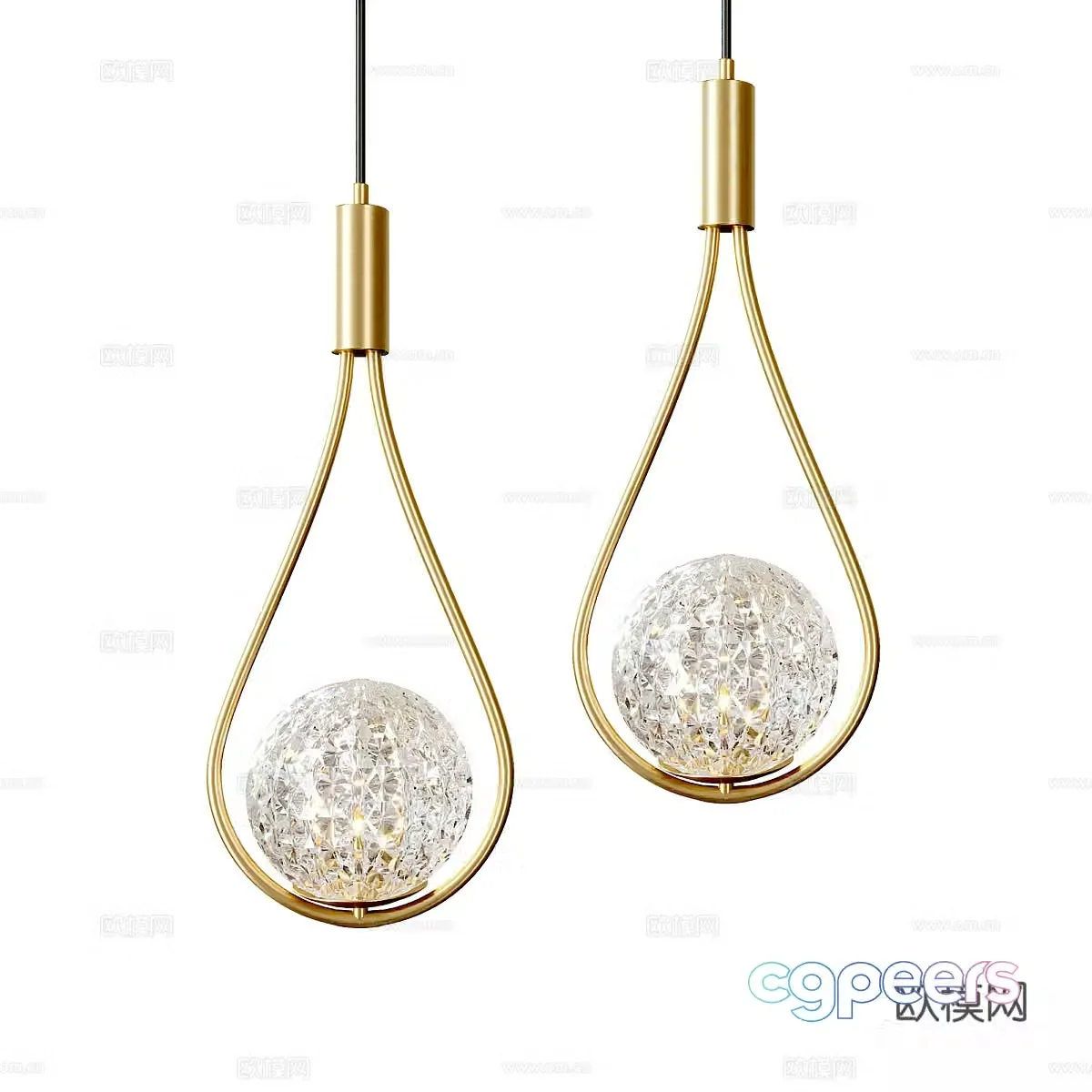New Chinese style hanging wire lamp 3D model