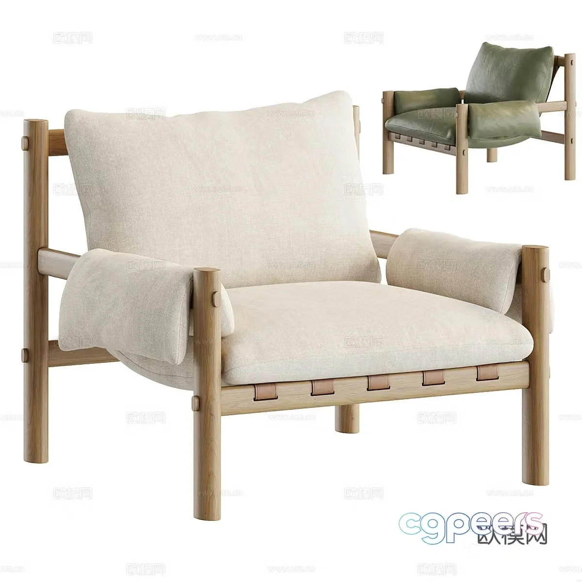 New Chinese style leisure chair 3d model