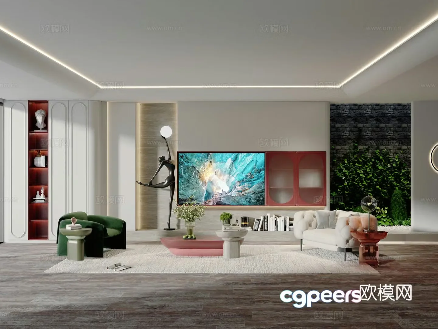 Modern living room 3d model