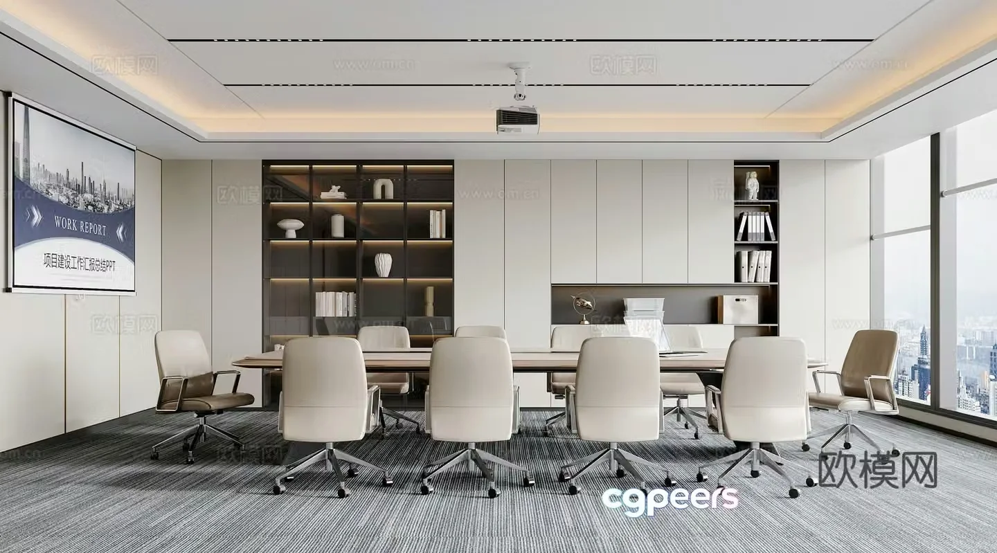 Modern conference room 3d model
