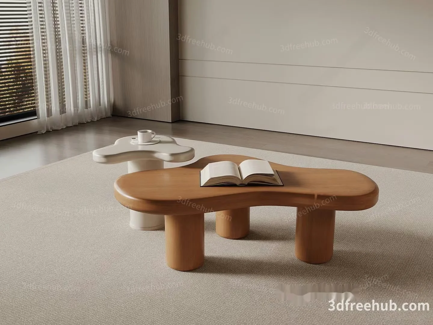 Modern Living Room 3D Model – 19660 – VRAY Render