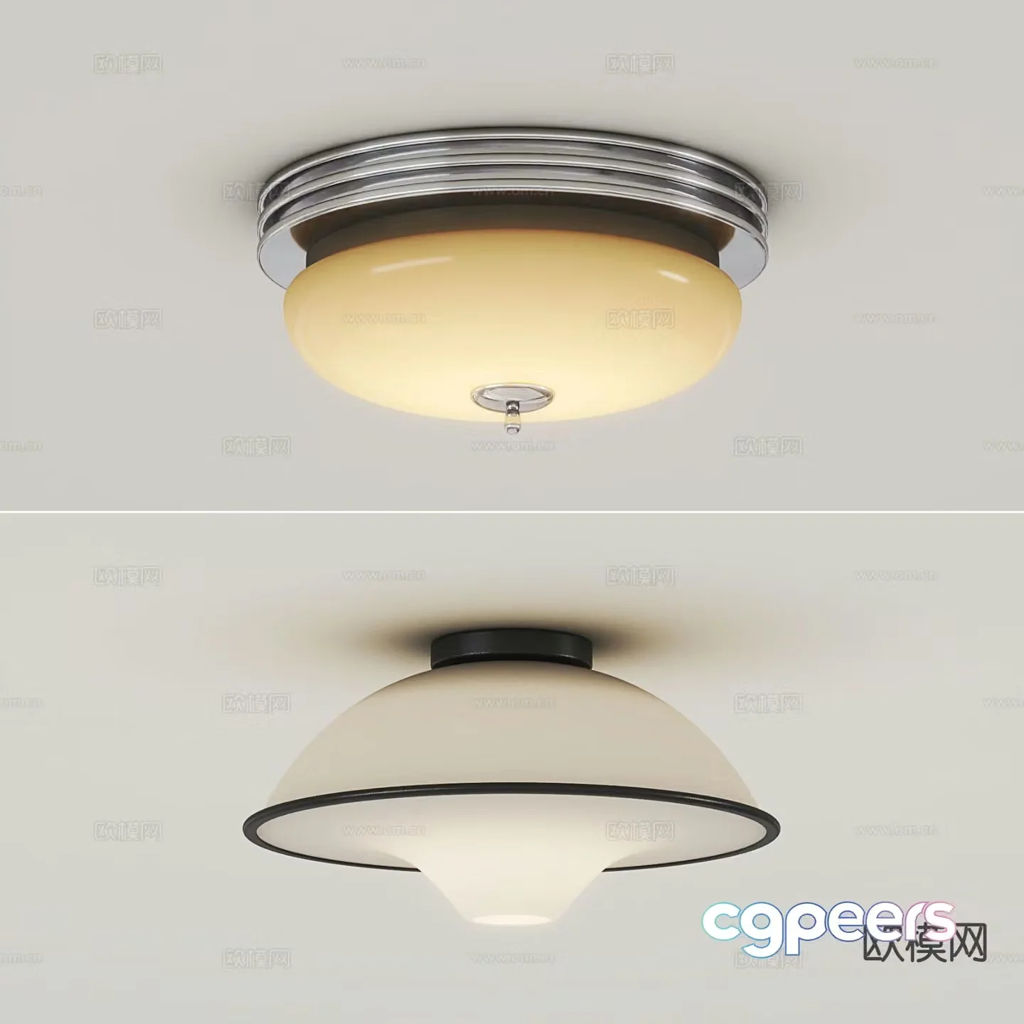 Medieval style ceiling lamp bedroom ceiling lamp study ceiling lamp 3d model