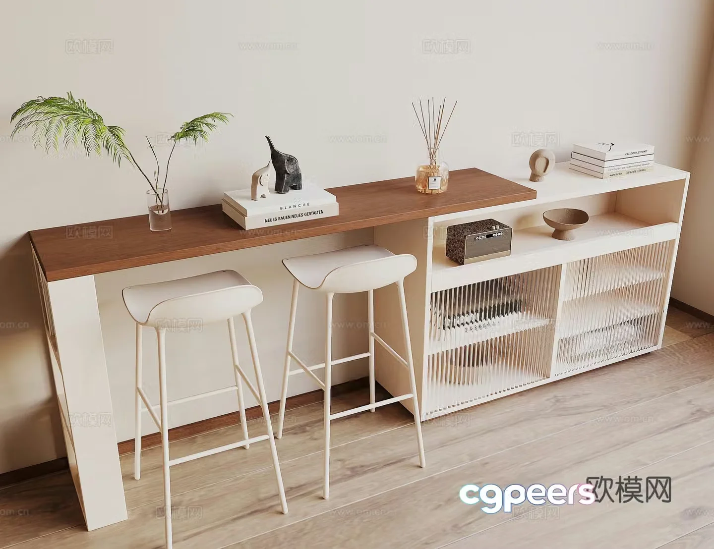 Modern bar chair 3d model