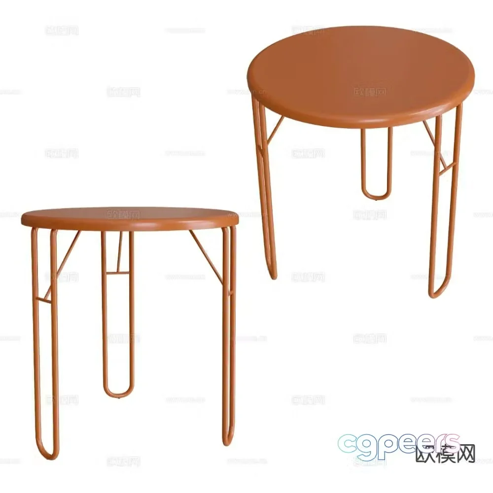 Castil side table round table corner table 3d model