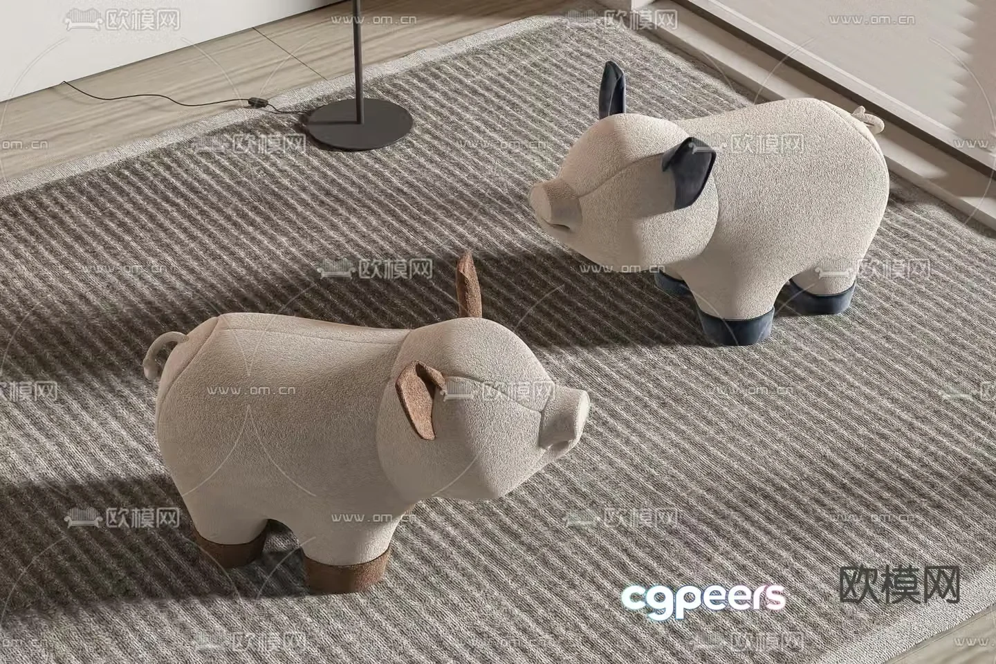 Animal low stool children’s stool 3d model